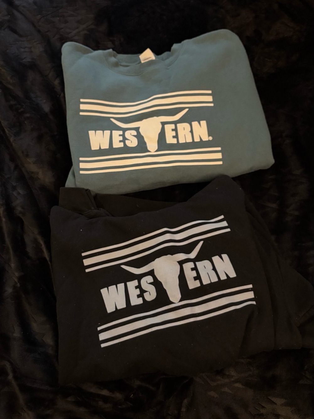 Logo Crewneck Sweatshirt - Black and Teal